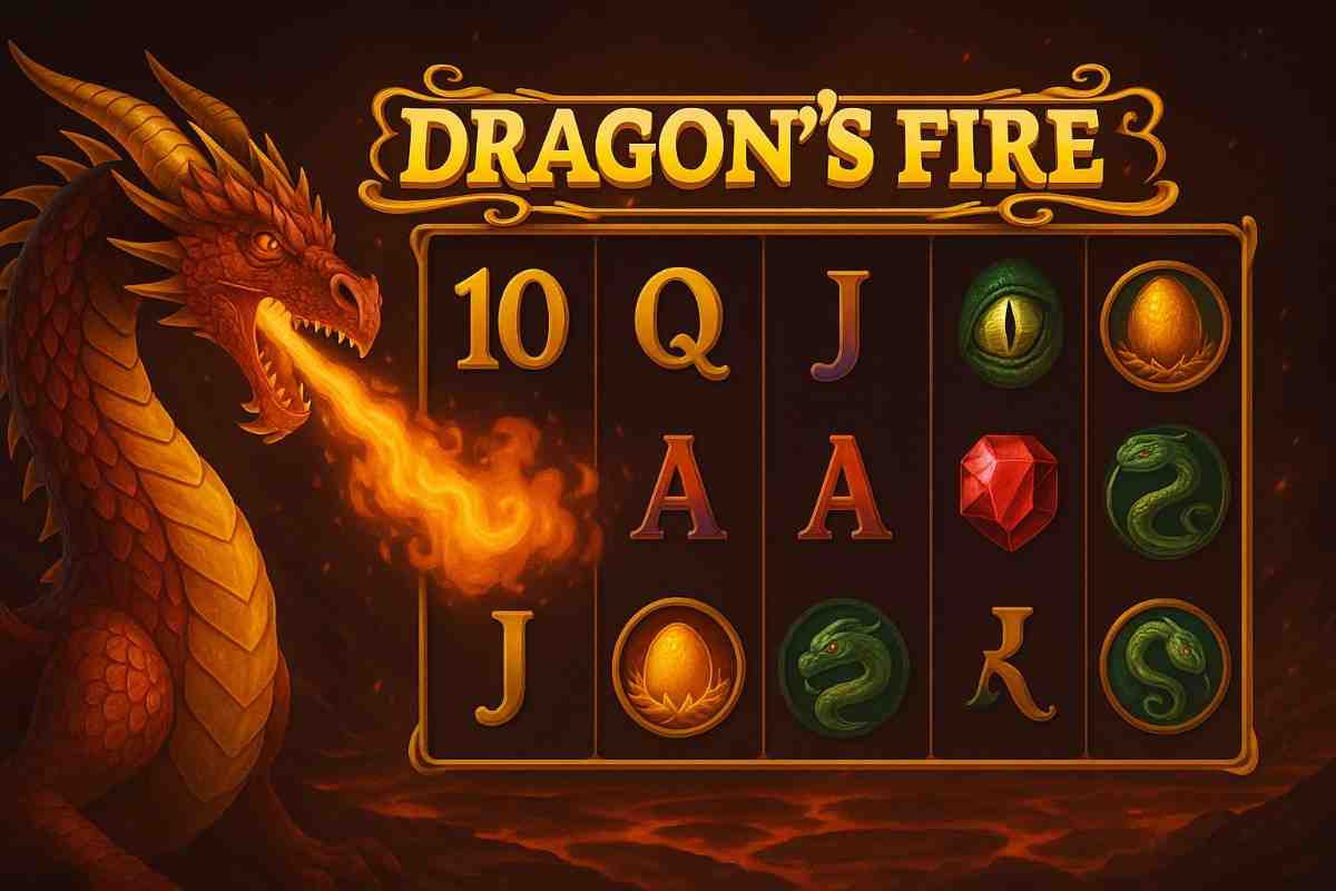Dragon's Fire slot com tema de dragões e efeitos visuais intensos